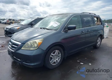 2006 Honda Odyssey Ex z USA, uszkodzony, nr VIN 5FNRL38406B402988